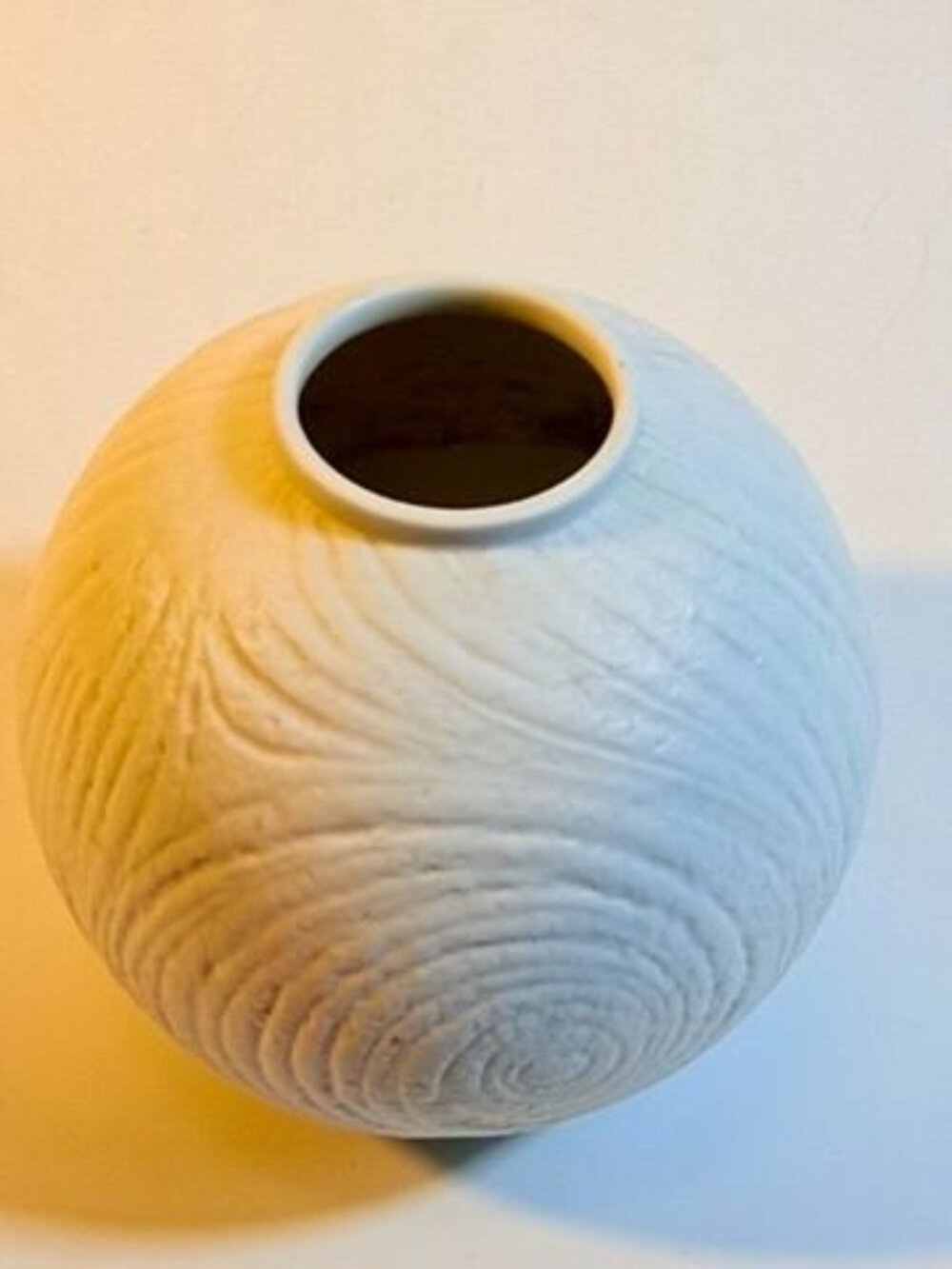 Vase Rosenthal Studio Line Martin Freyer Op Art Modernist Matte white bisque por - Picture 13 of 16